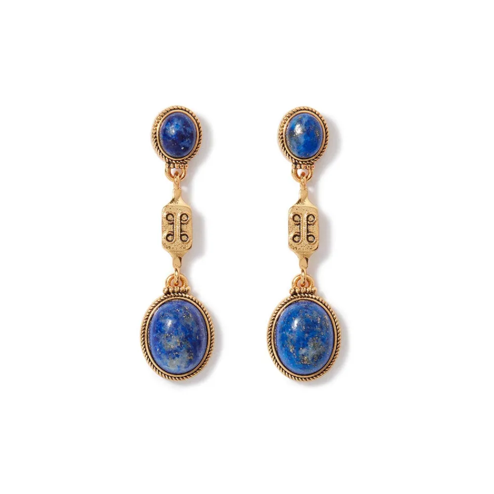 New The Met Store Ancient Gems Multistone Statement Necklace and Triple-Drop Lapis Earrings Set