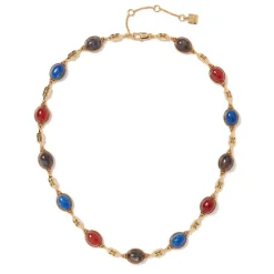 New The Met Store Ancient Gems Multistone Statement Necklace and Triple-Drop Lapis Earrings Set