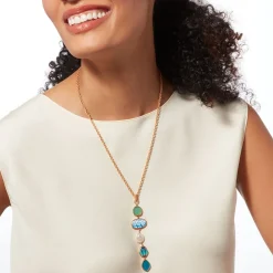 Online The Met Store Ancient Mixed Motifs Glass Pendant Drop Necklace