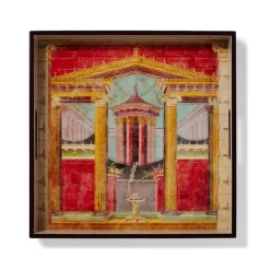 New The Met Store Boscoreale Fresco Wood Lacquer Tray