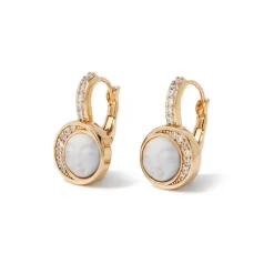 New The Met Store Celestial Symbols Carved Mother-of-Pearl Coin Hoop Earrings