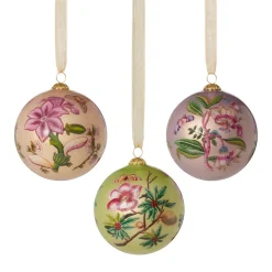 The Met Store Chelsea Botanicals Hand-Painted Glass Ornament Set