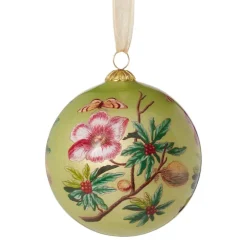 The Met Store Chelsea Botanicals Hand-Painted Glass Ornament Set