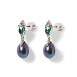 Discount The Met Store Chelsea Peacock Pearl Necklace and Drop Earrings Set