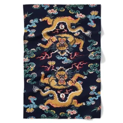 The Met Store Chinese Dragon Rank Badge Tea Towel