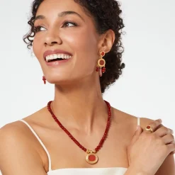 Discount The Met Store Classical Carnelian Chandelier Earrings