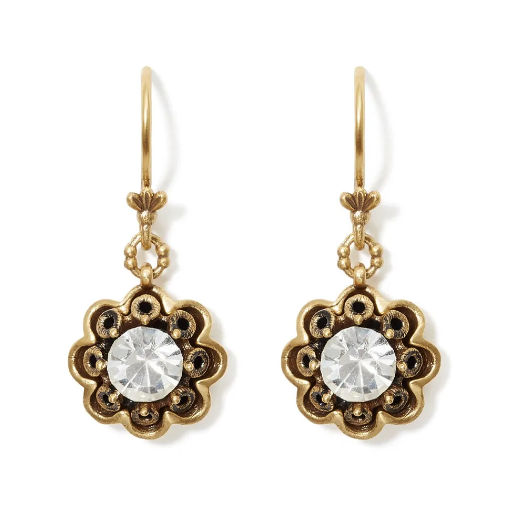 New The Met Store Crystal Rosette Drop Earrings