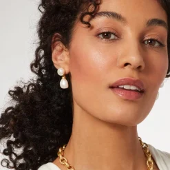 Outlet The Met Store Cypriot Twist Pearl Double-Drop Earrings