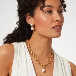 Outlet The Met Store Cypriot Twist Pearl Double-Drop Earrings