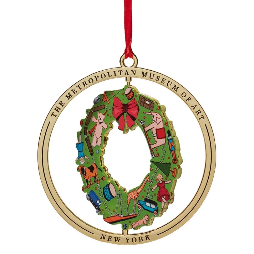 Outlet The Met Store December Wreath Spinning Ornament