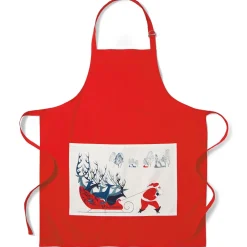 Clearance The Met Store Earle Santa and Deer Apron with Pocket
