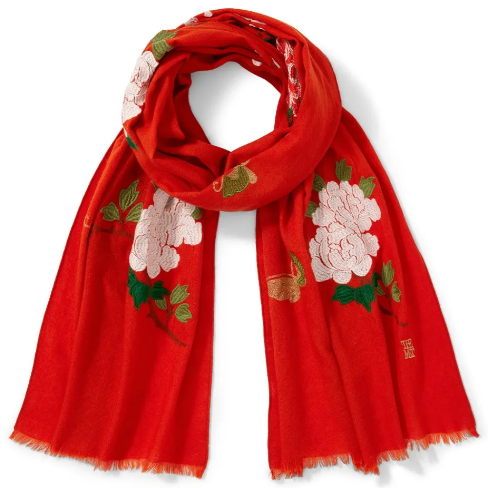 Discount The Met Store Edo Blossoms and Butterflies Embroidered Shawl