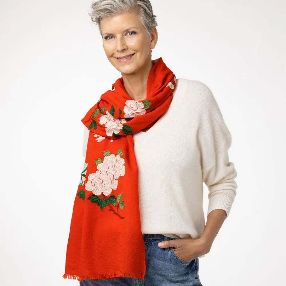 Discount The Met Store Edo Blossoms and Butterflies Embroidered Shawl