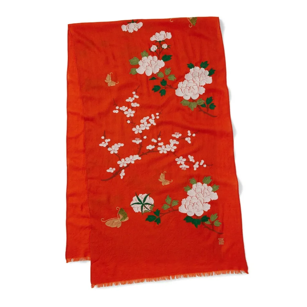 Discount The Met Store Edo Blossoms and Butterflies Embroidered Shawl