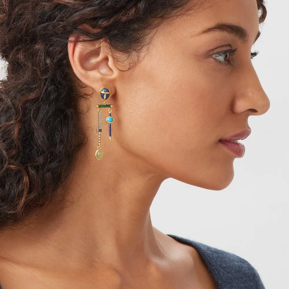 Hot The Met Store Egyptian Heart Scarab Chandelier Earrings