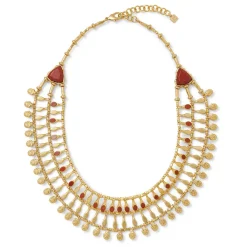 New The Met Store Egyptian Nefer Amulet Red Jasper Collar Necklace