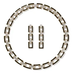 Sale The Met Store European Buckle Enamel Collar Necklace and Drop Earrings Set