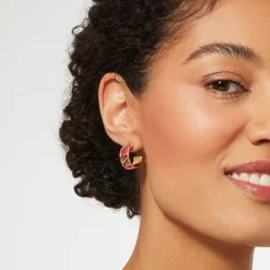 Sale The Met Store Favrile Tulip Enamel Hoop Earrings
