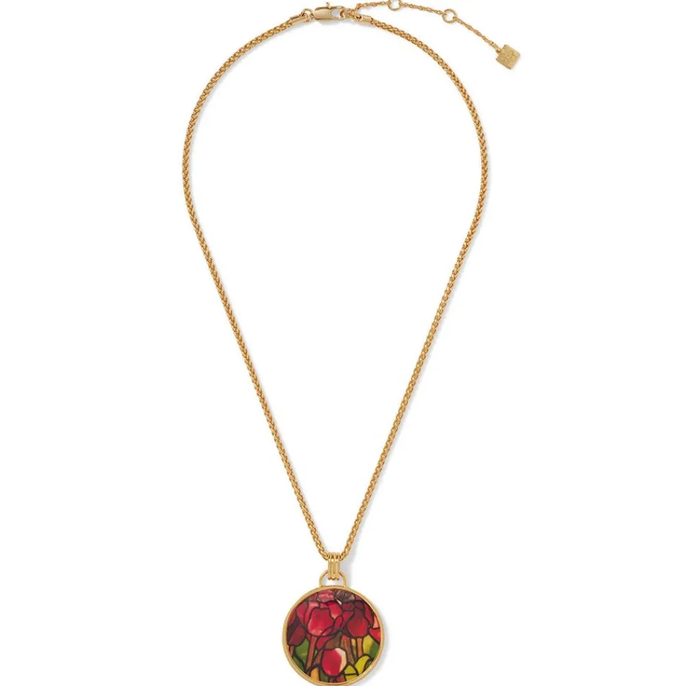 The Met Store Favrile Tulip Enamel Pendant Necklace