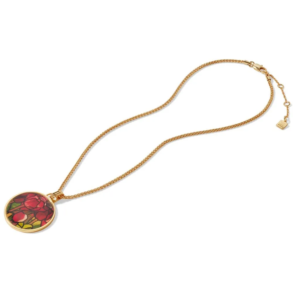 The Met Store Favrile Tulip Enamel Pendant Necklace