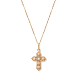 The Met Store Filipino Pearl Cross Pendant Necklace