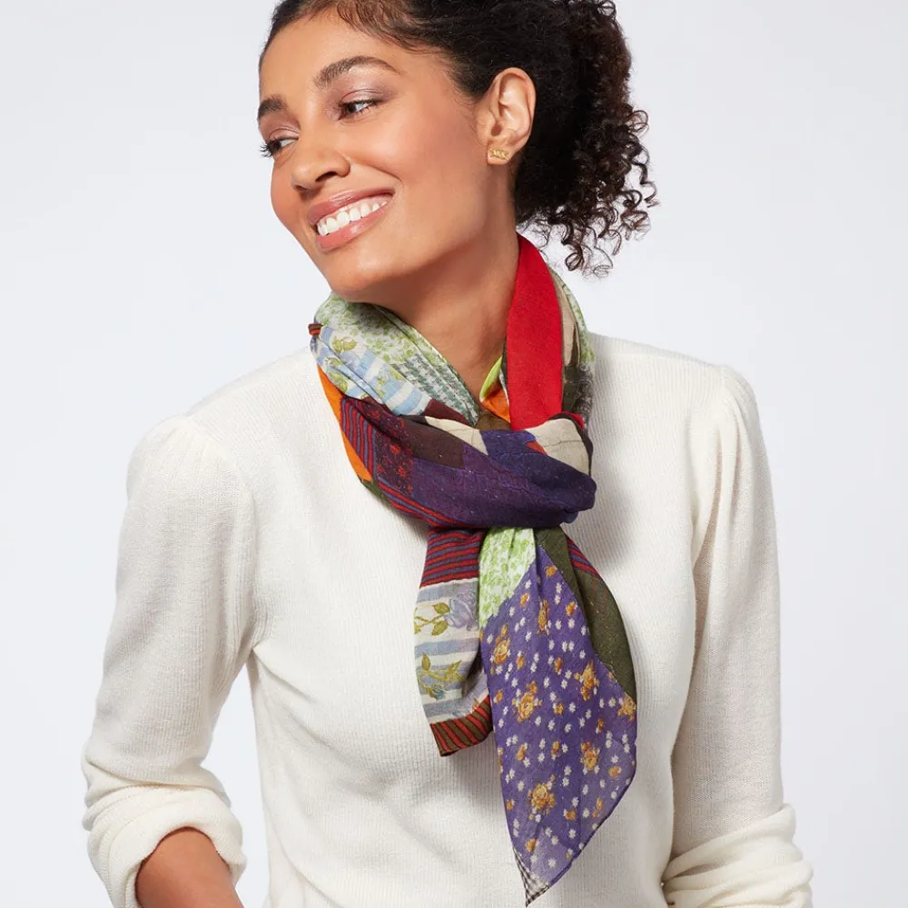 Sale The Met Store Gee's Bend Pettway Quilt Design Oblong Silk Scarf