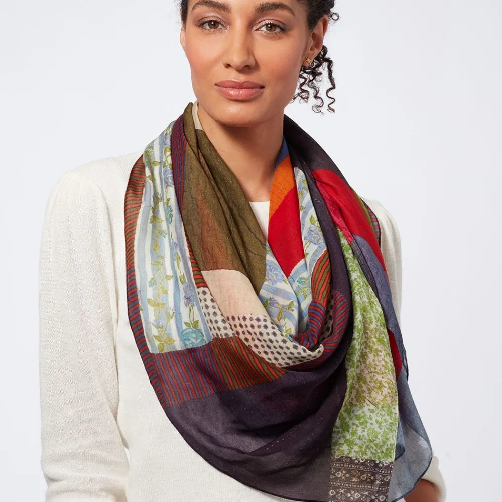Sale The Met Store Gee's Bend Pettway Quilt Design Oblong Silk Scarf