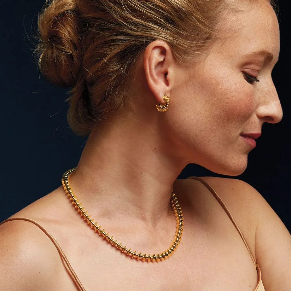 Outlet The Met Store Golden Disc Huggie Earrings