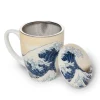 Best The Met Store Hokusai Great Wave Covered Mug with Tea Infuser