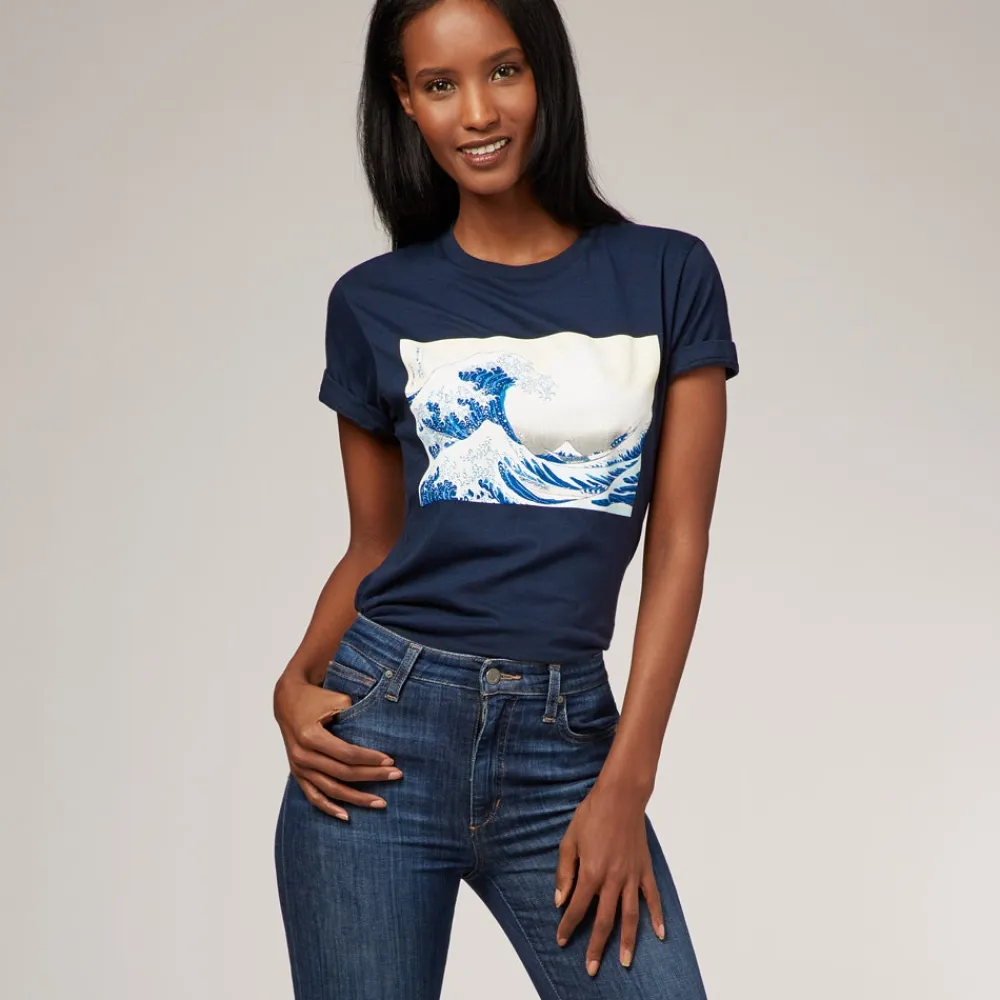 Hot The Met Store Hokusai Great Wave Tee White