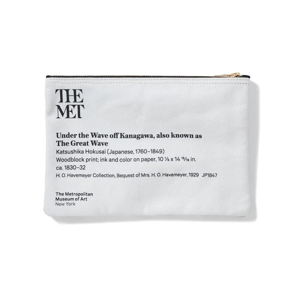 Hot The Met Store Hokusai Great Wave Zip Pouch