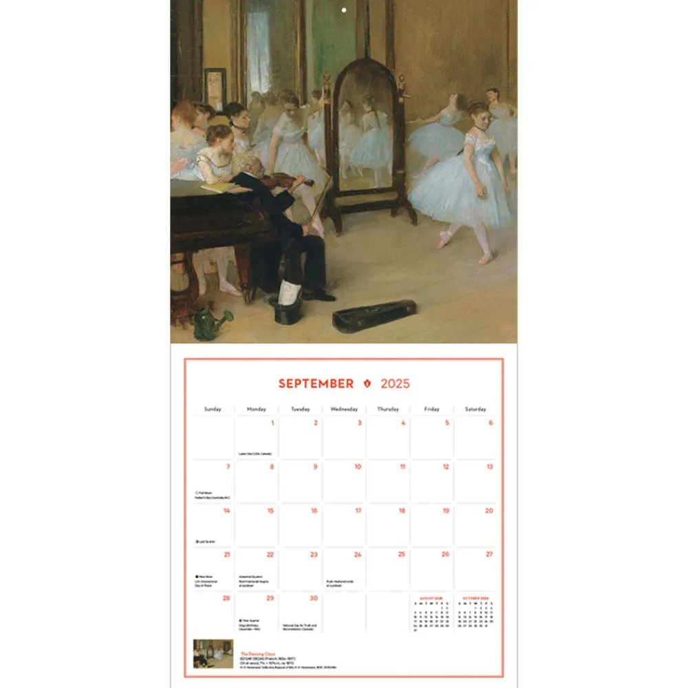 New The Met Store Impressionism and Post-Impressionism Wall Calendar 2025