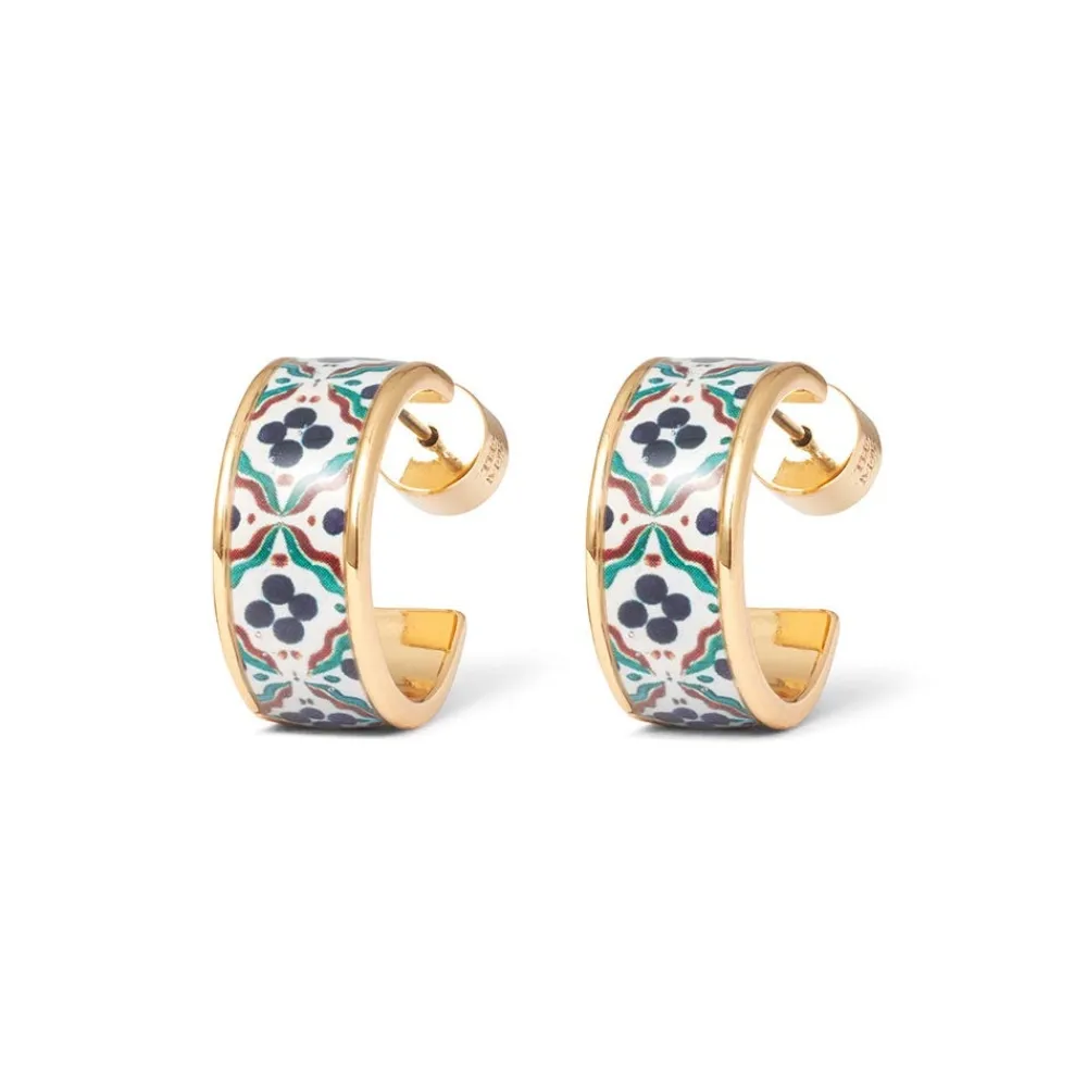 Sale The Met Store Iznik Cintamani Enamel Hoop Earrings