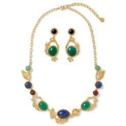 Discount The Met Store Japanese Imari Collar Necklace and Linear Drop Earrings Set