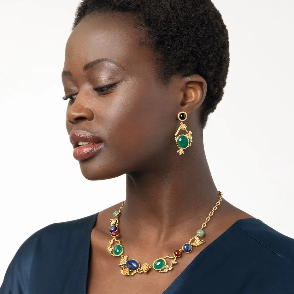 Discount The Met Store Japanese Imari Collar Necklace and Linear Drop Earrings Set