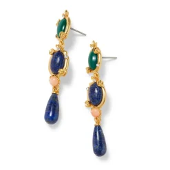 Online The Met Store Japanese Imari Linear Drop Earrings
