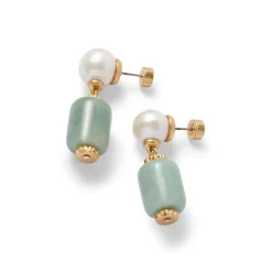Online The Met Store Karavas Gems Large-Bead Aventurine and Pearl Necklace and Drop Earrings Set