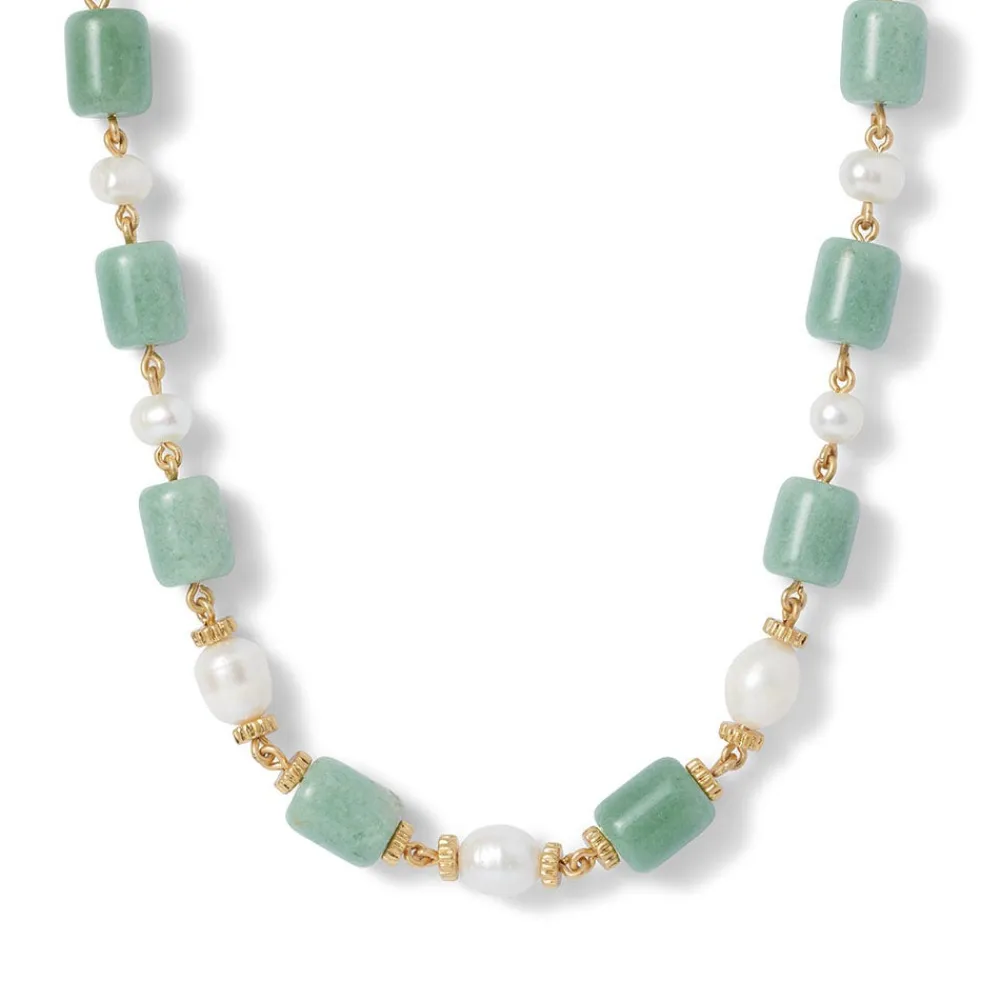 Discount The Met Store Karavas Gems Large-Bead Aventurine and Pearl Necklace