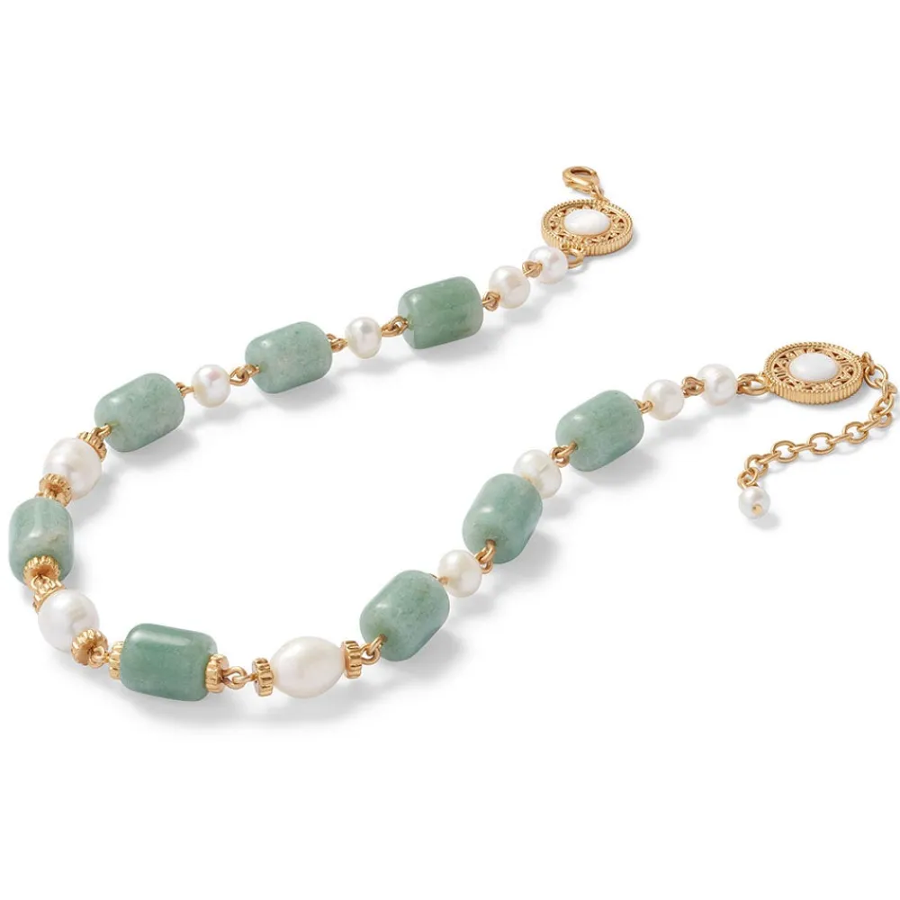 Discount The Met Store Karavas Gems Large-Bead Aventurine and Pearl Necklace