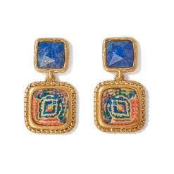 Discount The Met Store Kashan Carpet Square Drop Earrings