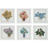 New The Met Store Kim Seybert Embroidered Bouquets Linen Cocktail Napkin Set