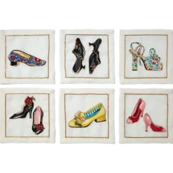 Outlet The Met Store Kim Seybert Embroidered Shoes Linen Cocktail Napkin Set