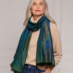 Best The Met Store Louis C. Tiffany Peacock Feather Wool-Blend Shawl