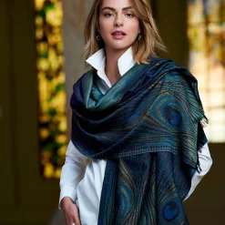 Best The Met Store Louis C. Tiffany Peacock Feather Wool-Blend Shawl
