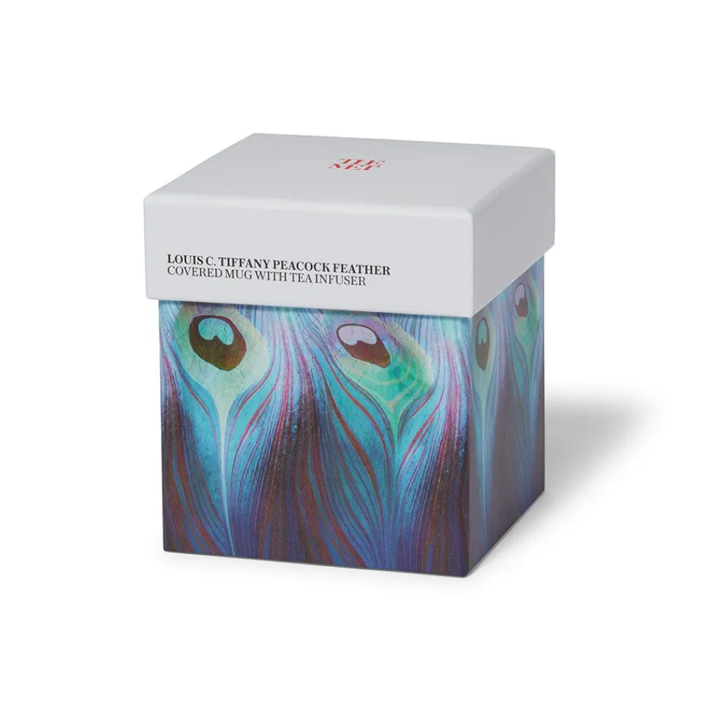 Best The Met Store Louis C. Tiffany Peacock Feather Covered Mug with Tea Infuser
