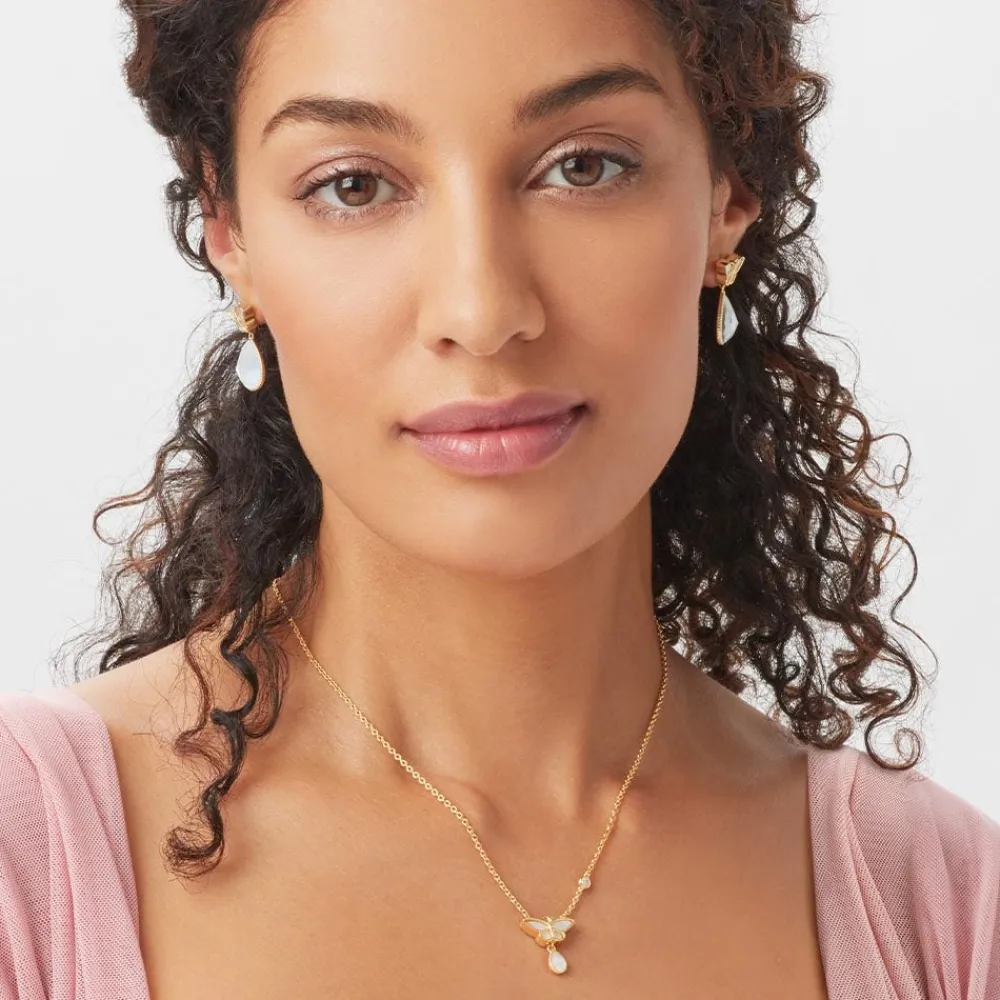 New The Met Store Meiji Butterfly Pendant Necklace and Drop Earrings Set