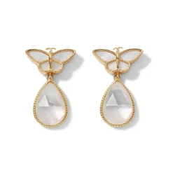 New The Met Store Meiji Butterfly Pendant Necklace and Drop Earrings Set