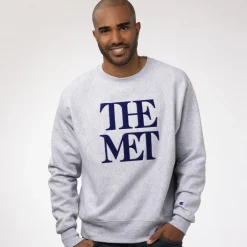 Hot The Met Store Met Logo Appliquéd Unisex Champion® Sweatshirt