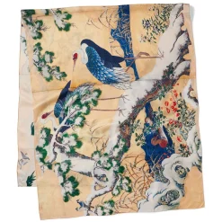 Clearance The Met Store Momoyama Cranes and Flowers Oversize Silk Shawl