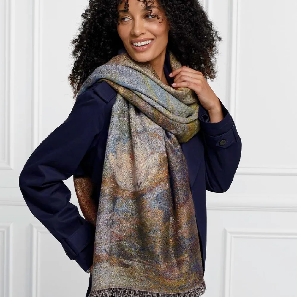 New The Met Store Monet Bridge and Water Lilies Shawl
